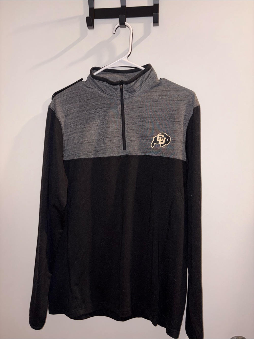 University of Colorado women’s Black/Grey Quarter-Zip Pullover